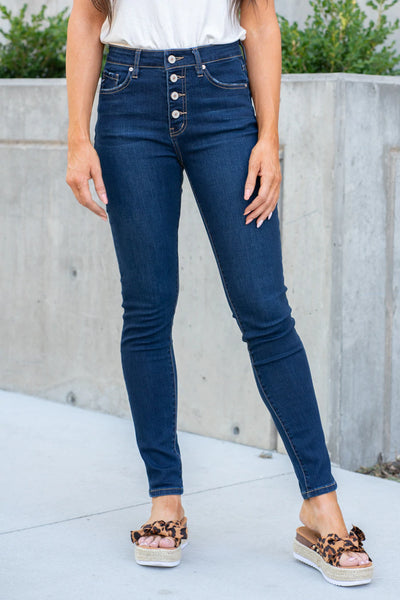Button Up High Rise Skinny