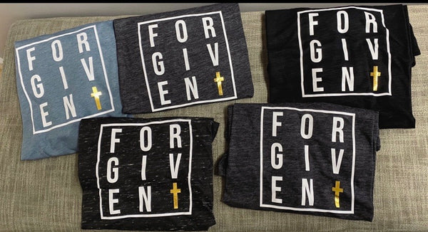 Forgiven t-shirts