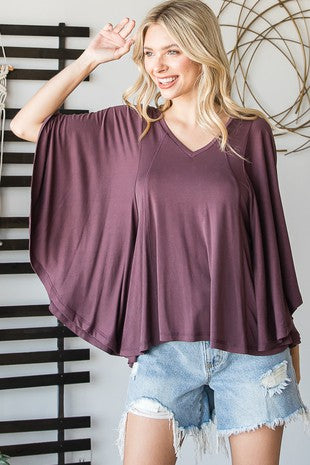 Eggplant Relaxed Knit Top