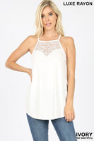 White Lace halter Spaghetti Strap