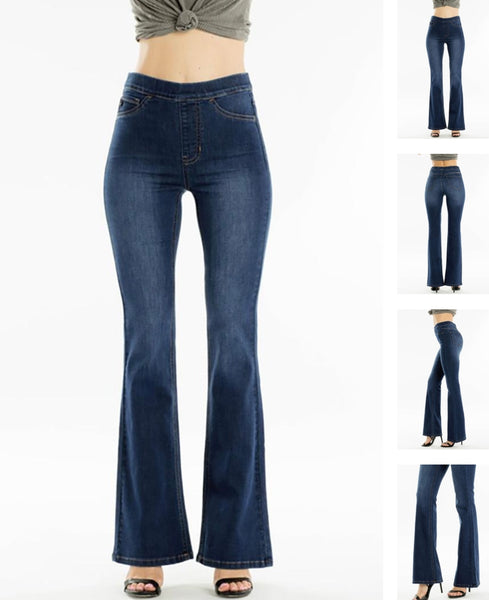 Pull On Flare Jeans