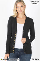 Black Button Up Cardigan