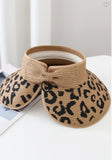 Straw Leopard Roll Up Hat
