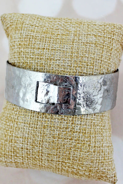 Avalon Silvertone Cuff Bracelet