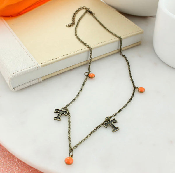Tennessee Logo Dot Necklace