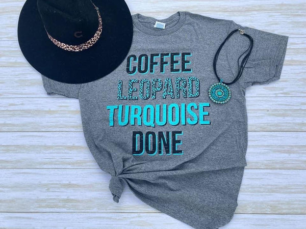 Coffee Leopard Turquoise Done