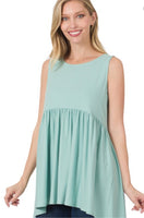 Light Green Sleeveless Babydoll Top