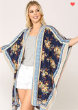 Navy Mix Kimono